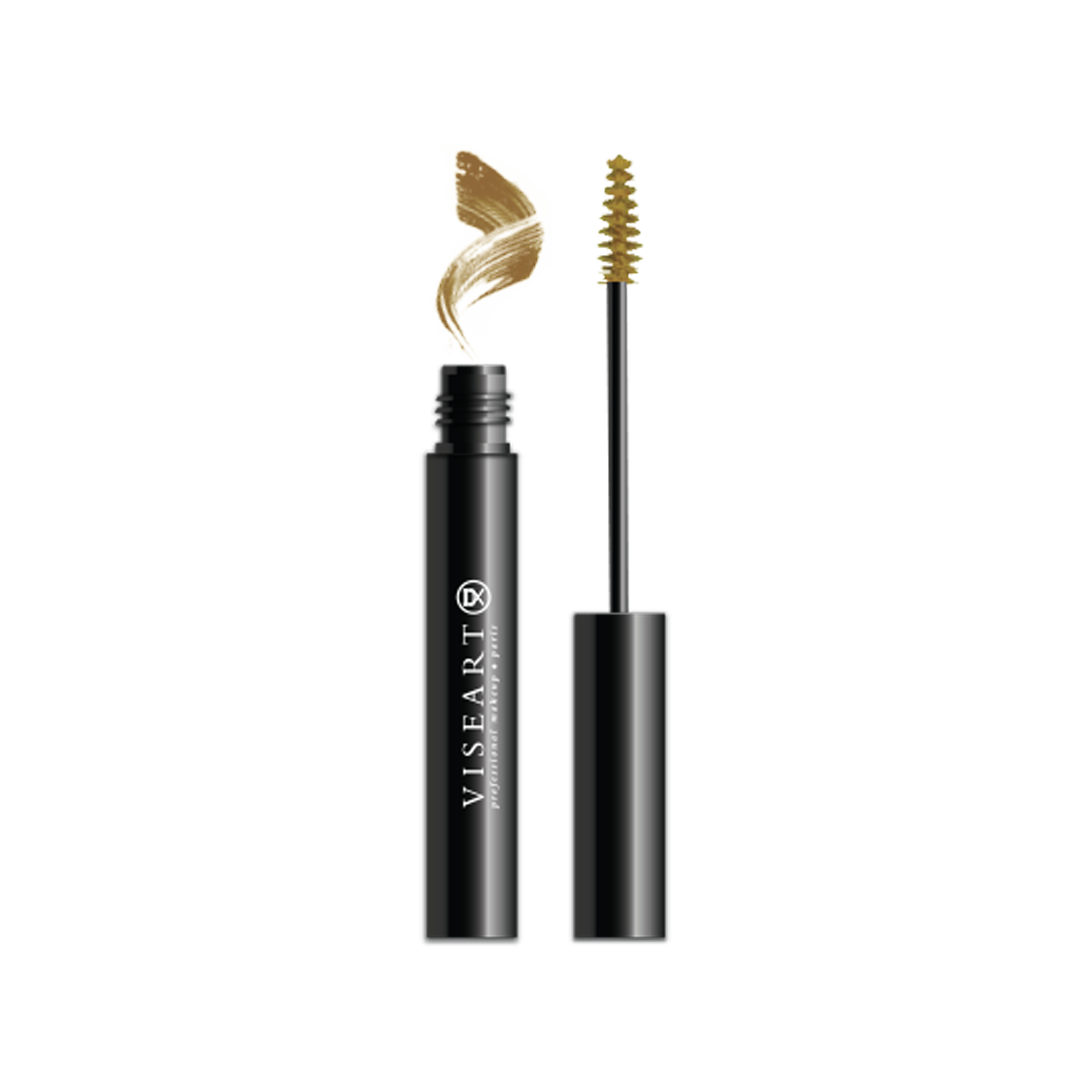 Viseart Tinted Brow Gel in ‘Fair Light’ — a light ash blonde shade in a sleek tube with a precision spoolie applicator.