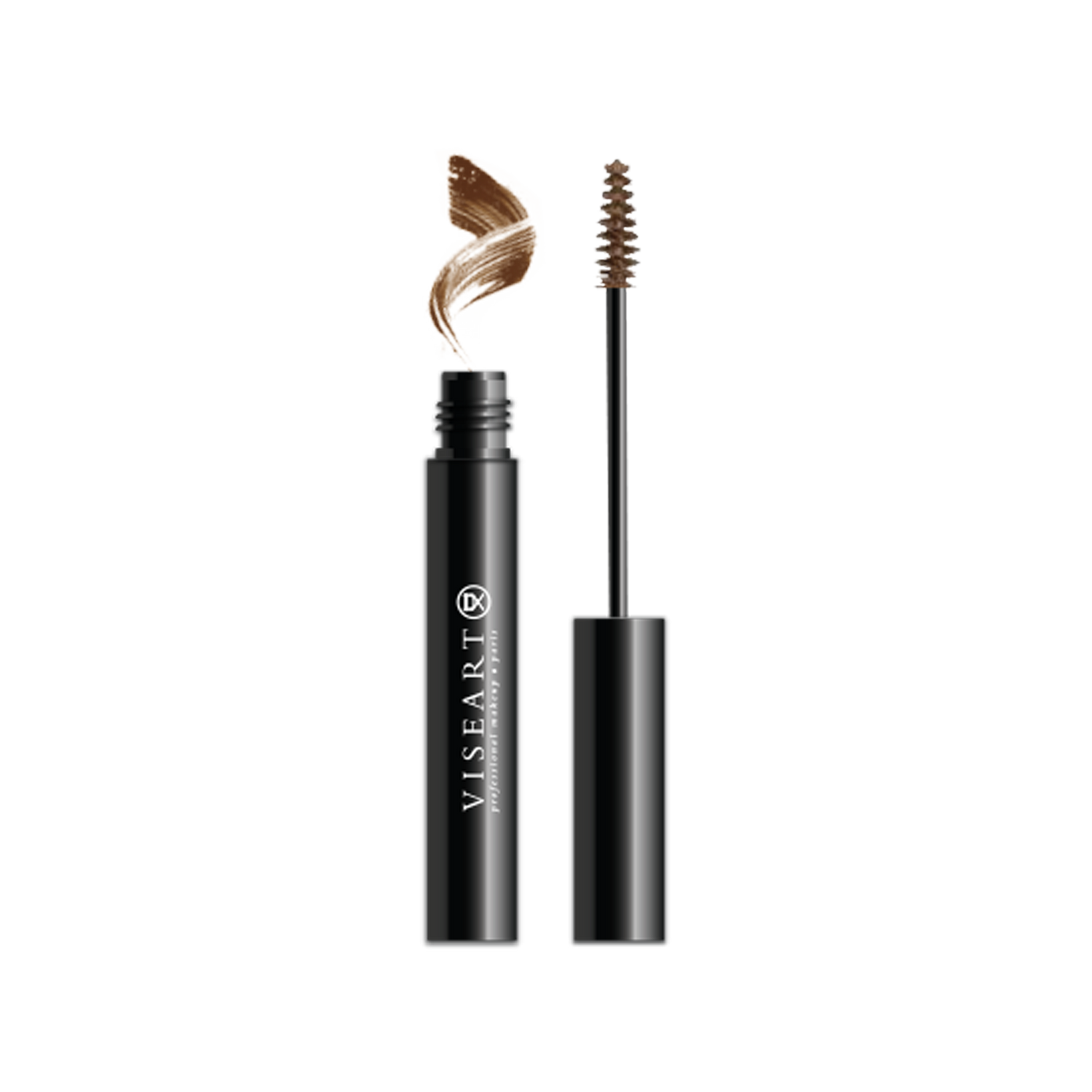 Viseart Tinted Brow Gel in ‘Medium Light’ — a soft light brown shade in a sleek tube with a precision spoolie applicator.