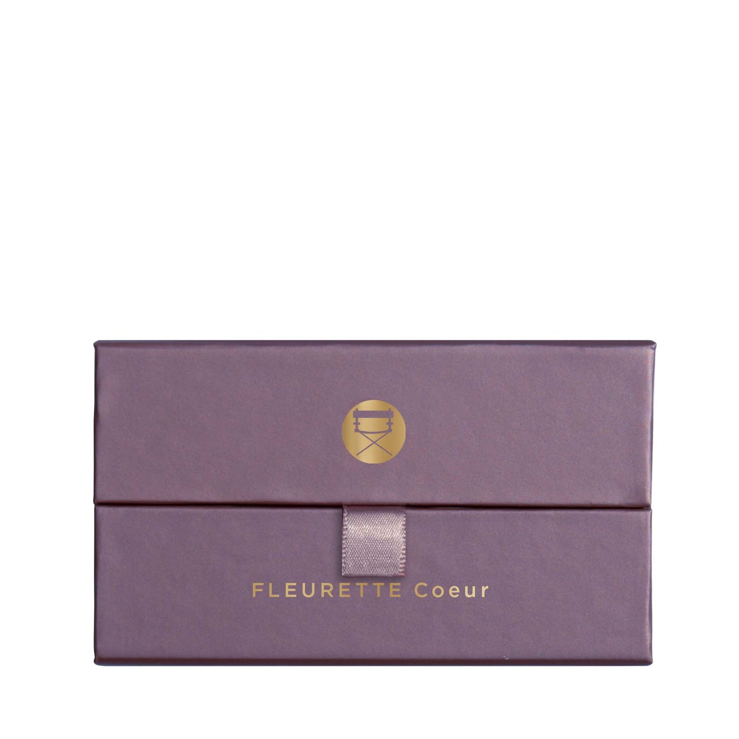 Fleurette Coeur closed palette with sheer lilac, soft pink, icy nude, and pale mauve tones in soft matte and pearlescent finishes.