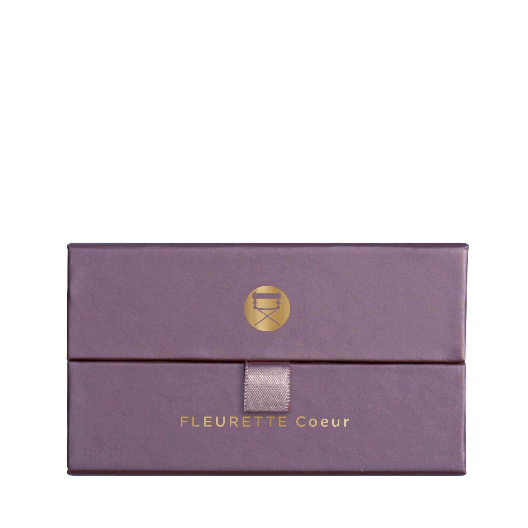 Fleurette Coeur closed palette with sheer lilac, soft pink, icy nude, and pale mauve tones in soft matte and pearlescent finishes.