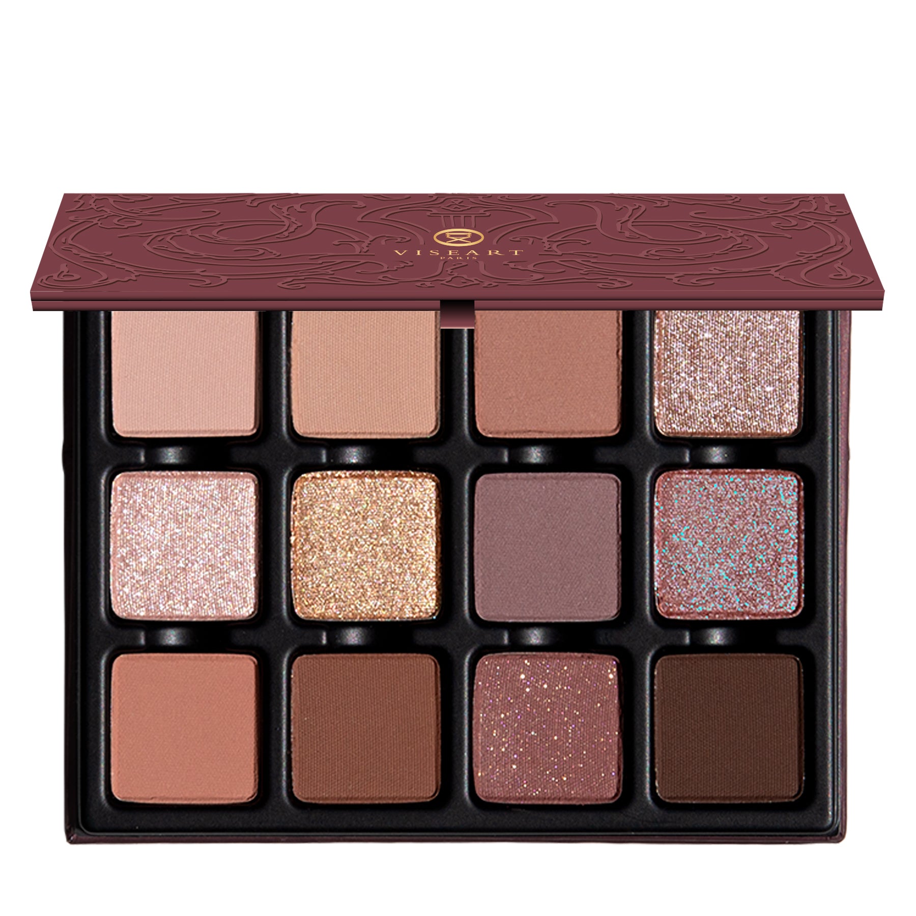 Open Midsommer Lumière Étendu palette displaying radiant champagne, soft mauve, rose, lilac, and petal-soft duochromatic tones.