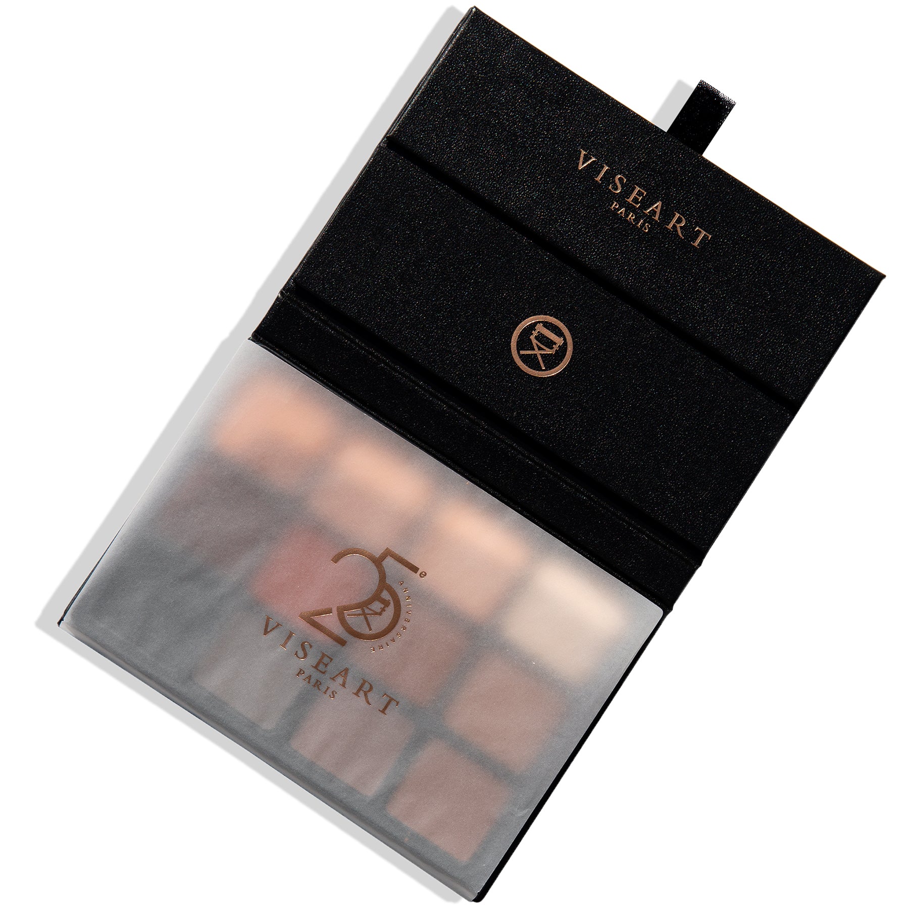 Open palette with all-matte neutral shades from ivory to bark brown, ideal for contour, lid, and brow work across all skin tones.