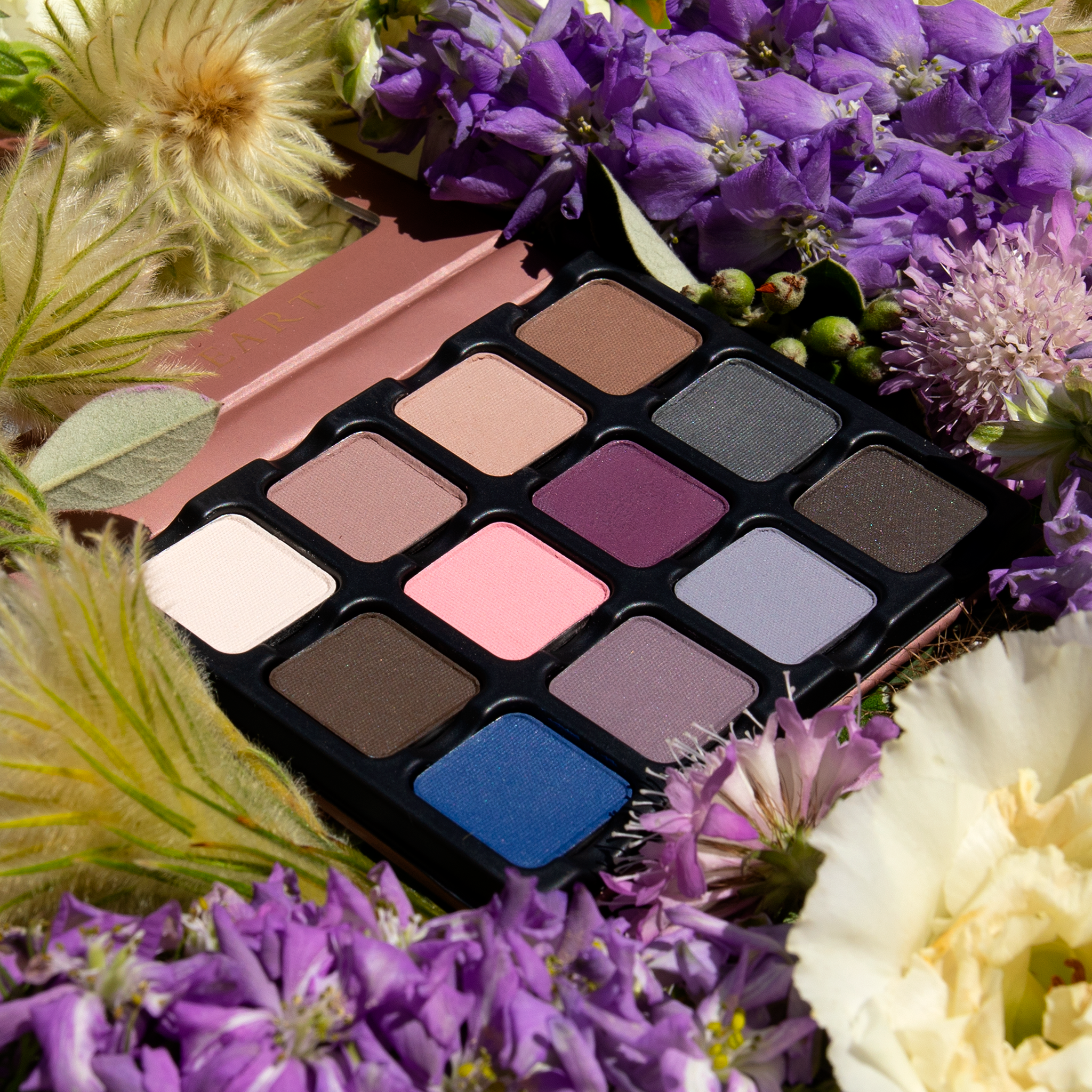 Open Petites Mattes Cool Original showing mauve, lilac, taupe, and charcoal gray matte shades.