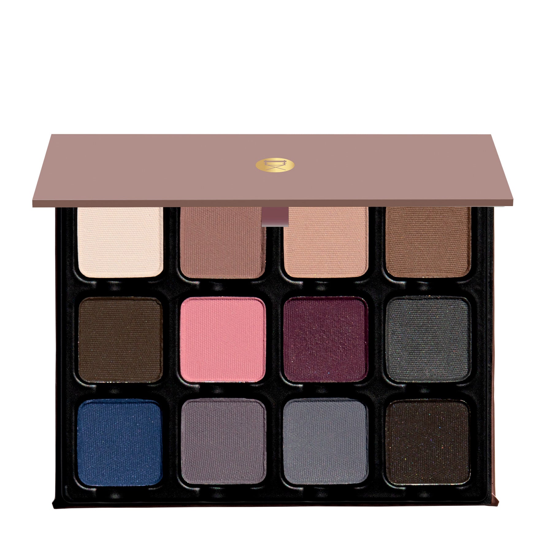 Open Petites Mattes Cool Original showing mauve, lilac, taupe, and charcoal gray matte shades