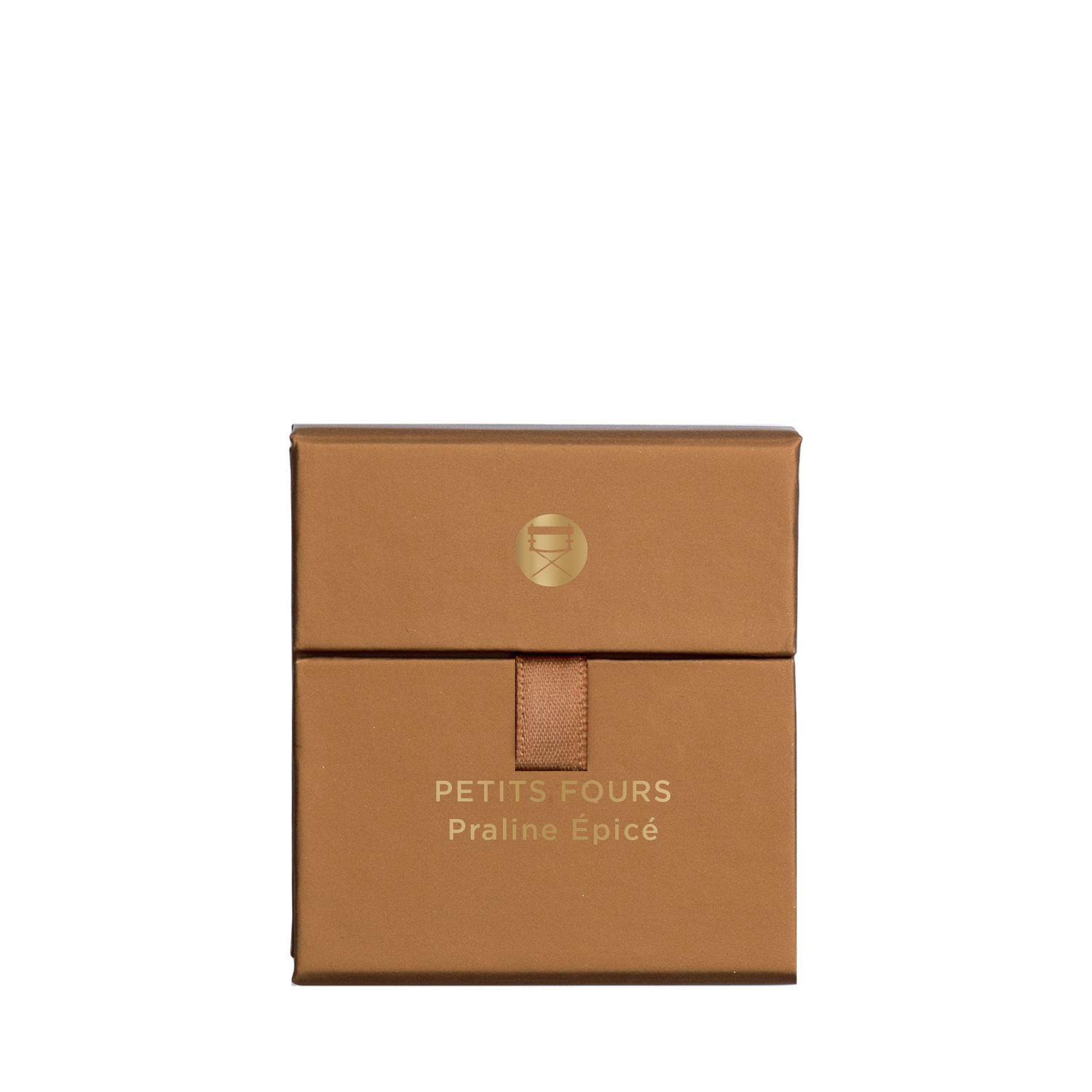 Closed case of Petits Fours Praline Epice palette with spiced taupe, bronze shimmer, and warm cinnamon tones.