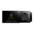 Viseart 1.5g Single Eyeshadow Pan in ‘Carbon’ — a matte black shade in a square metal pan with rounded corners.