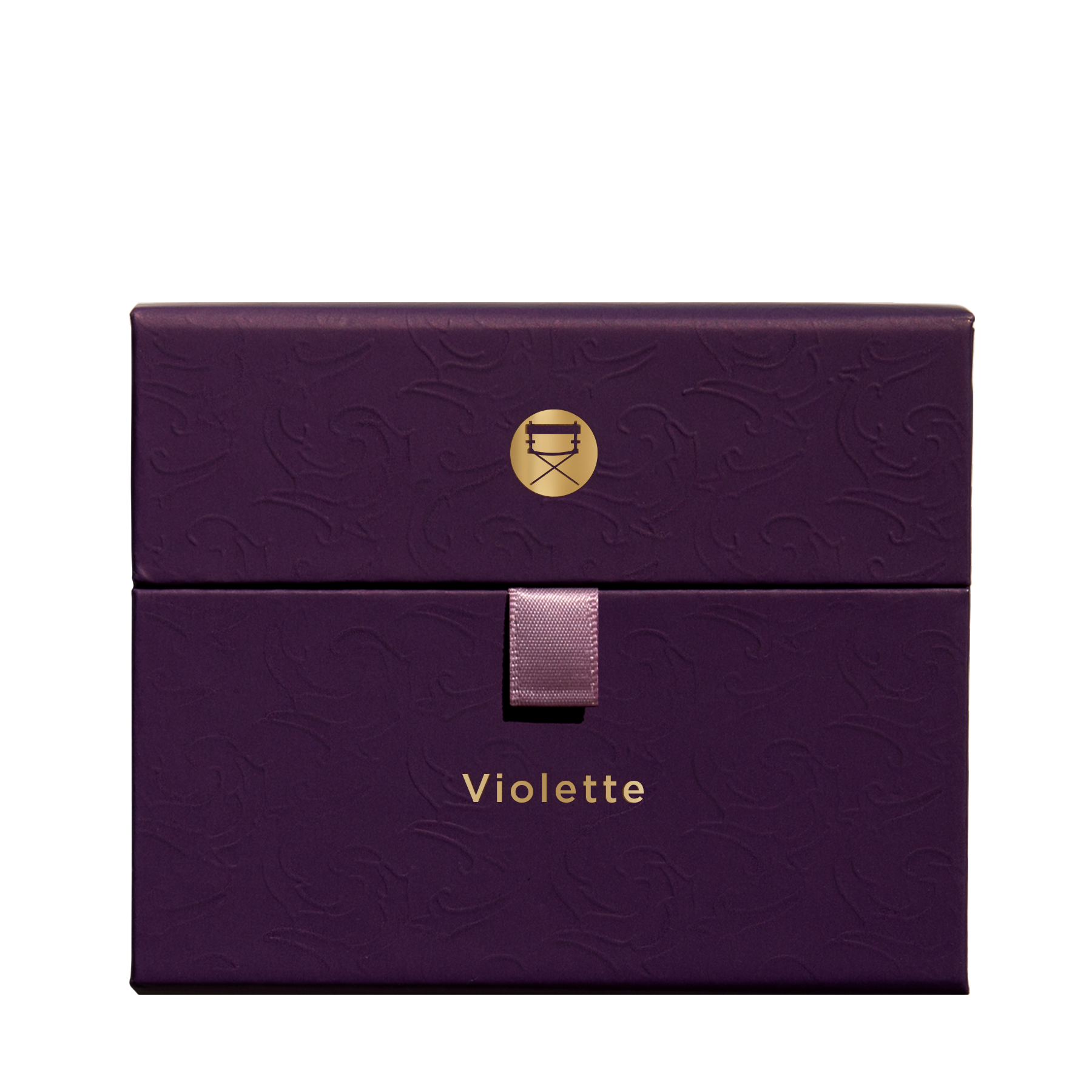 Closed Violette Étendu palette with rich purples, soft mauves, and shimmering cool tones in matte and duochrome.