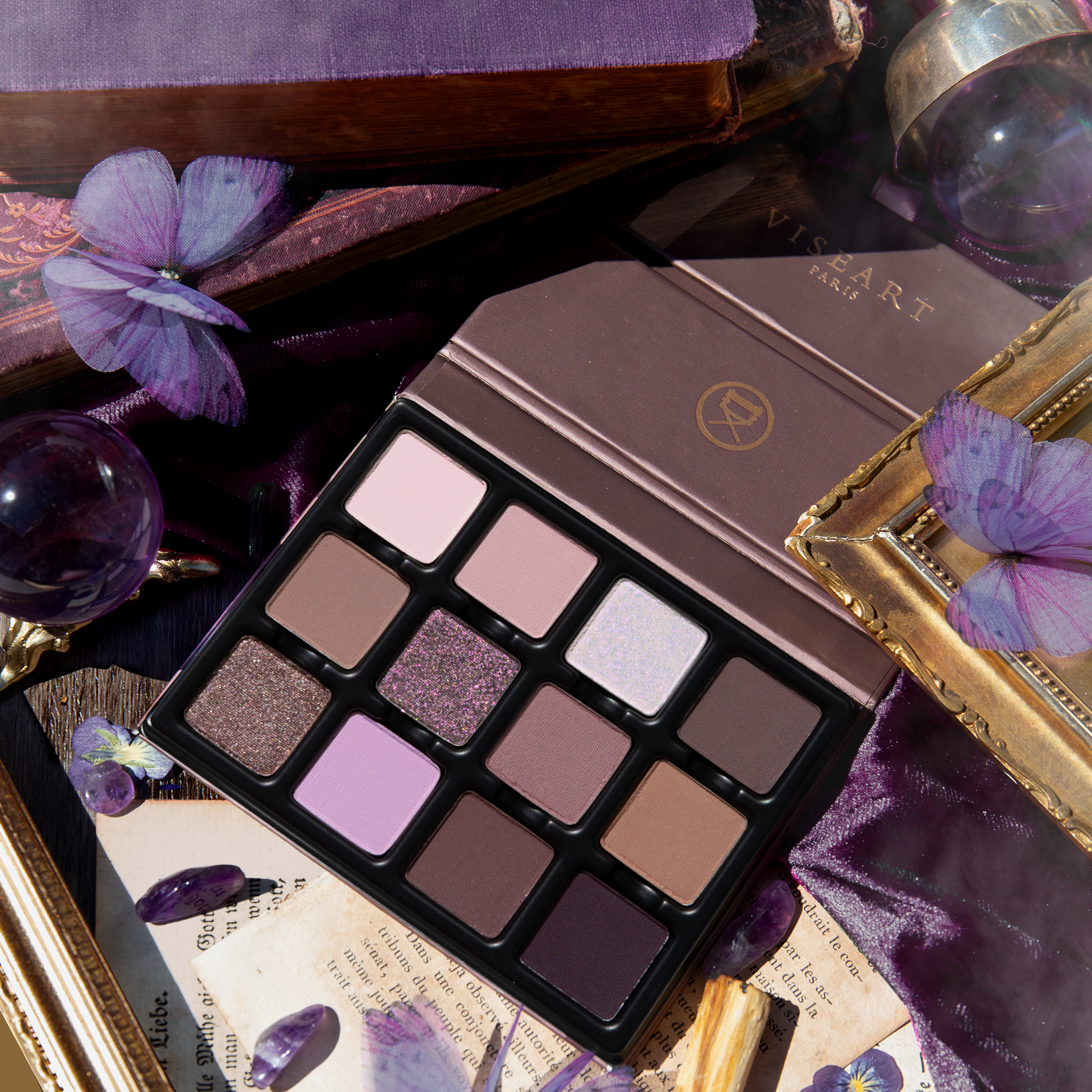 Collection of Viseart Étendu palettes, including Violette Nocturne