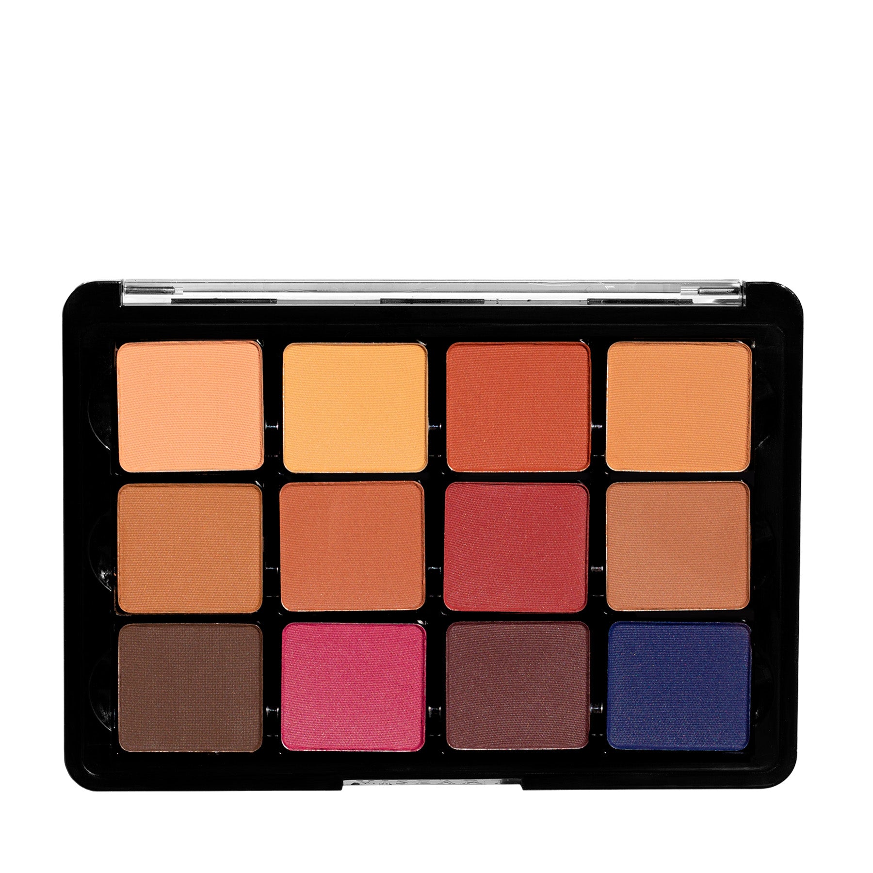 Open palette showing a full range of matte neutrals from bone to deep bark, ideal for contour, brow, and base across all skin tones.
