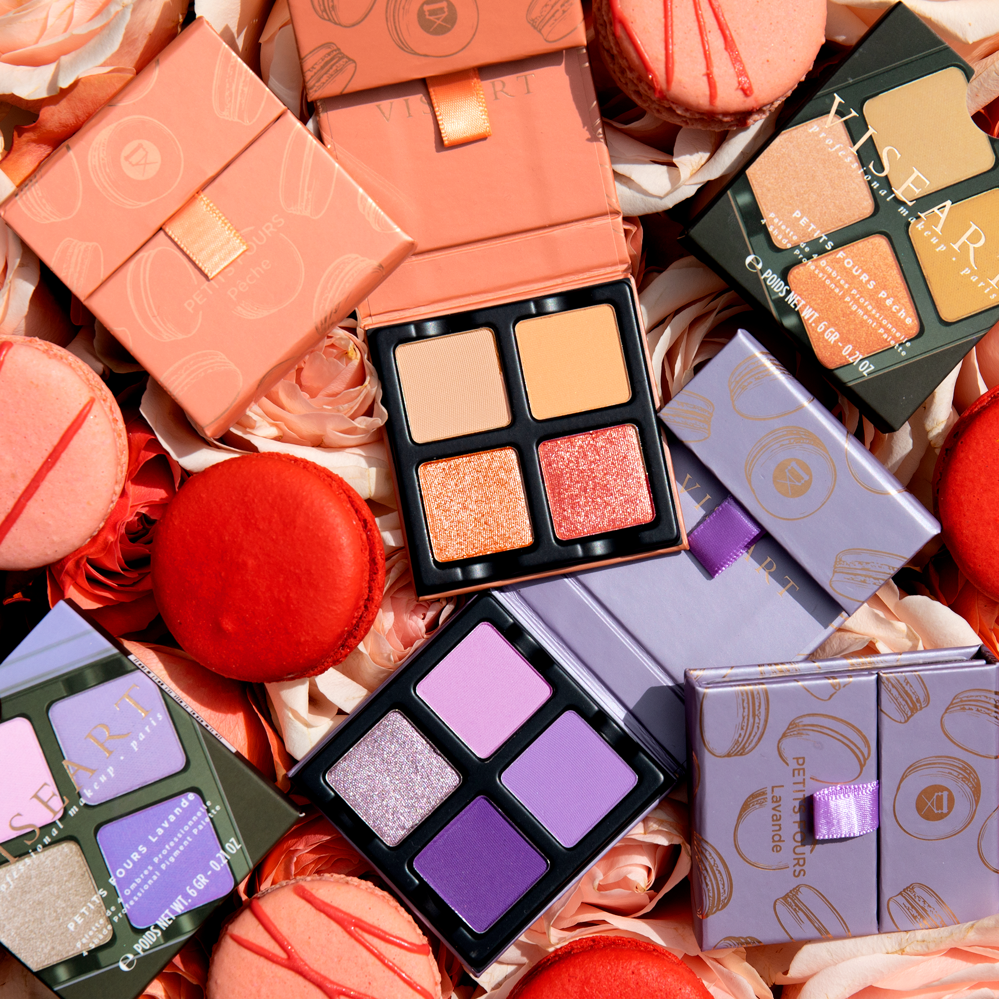 Petits Fours Pêche shown in a group with other warm, sunlit-toned palettes.