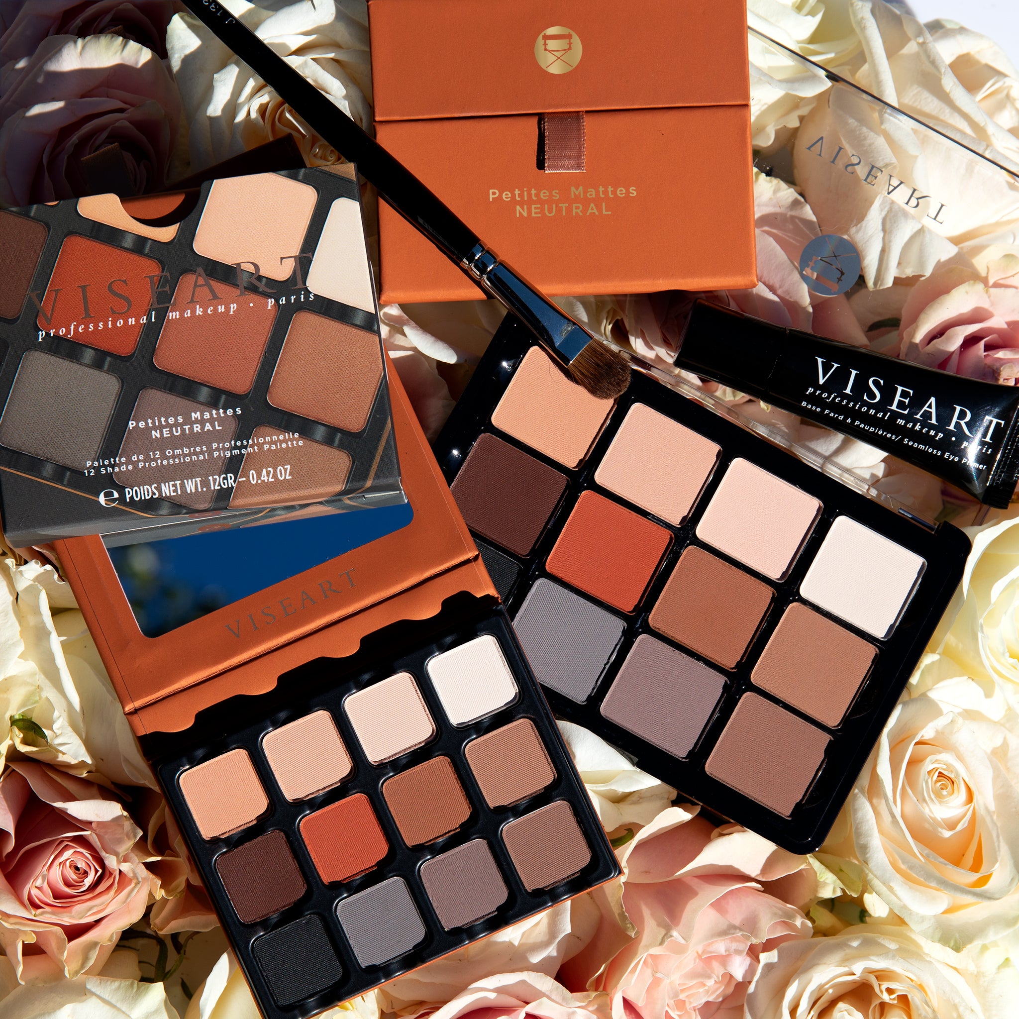 Group image of Petites Mattes palettes showcasing a range of matte shade families.