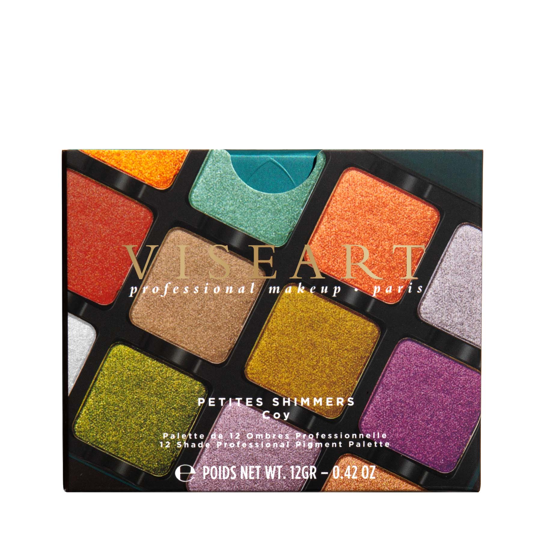 Closed Petites Shimmers Coy showing duochrome shimmer shades of lilac, mermaid pink, and celestial rose with holographic sparkle.