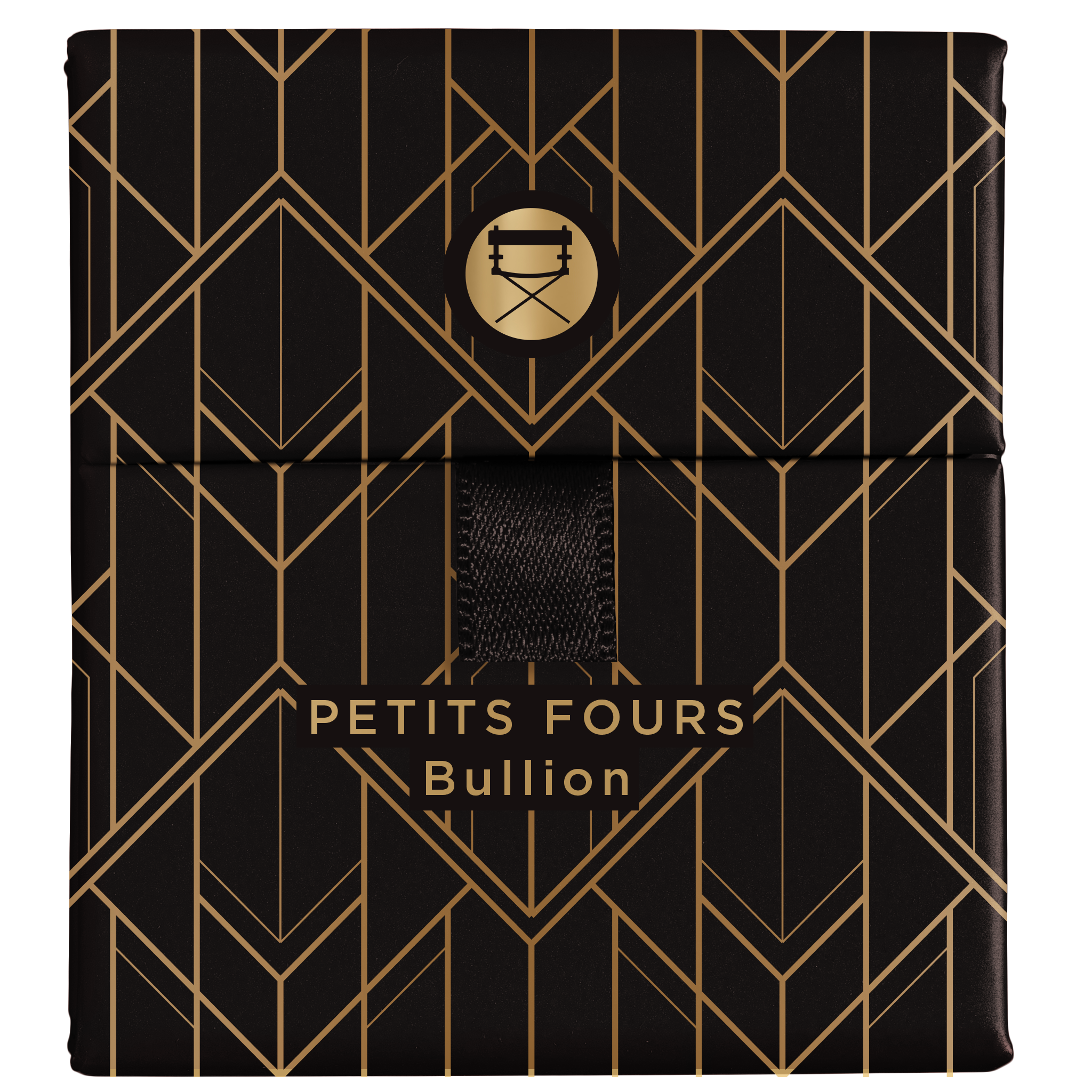 Closed Petits Fours Bullion palette with metallic gold, soft champagne shimmer, and matte black.