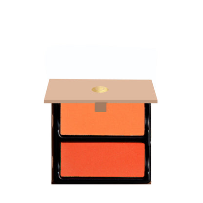 Viseart Chouysa Blush Duo open to show rich orange and terracotta matte powder shades.