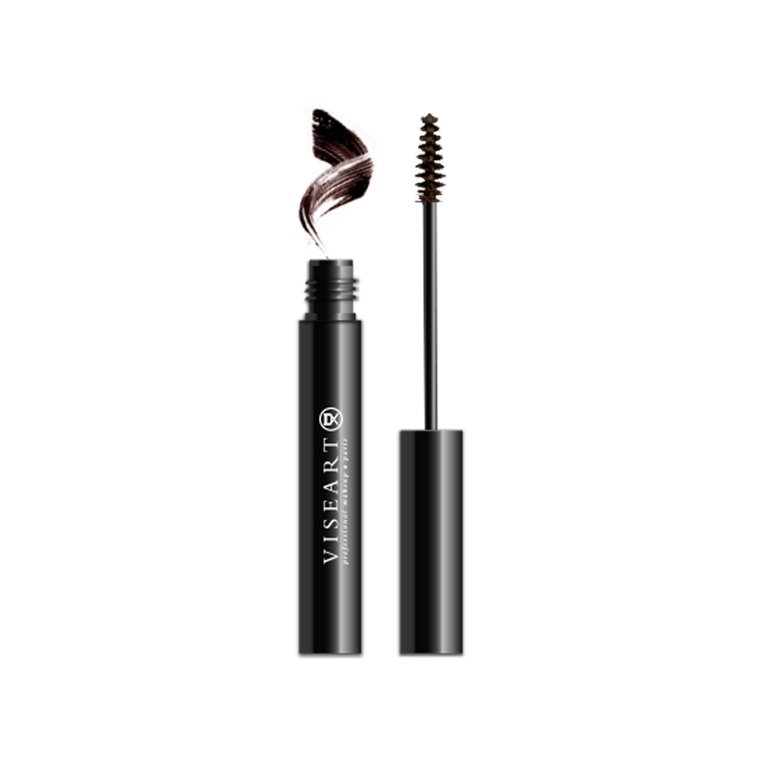 Viseart Tinted Brow Gel in ‘Chocolate’ — a rich, warm brown shade in a sleek tube with a precision spoolie applicator.