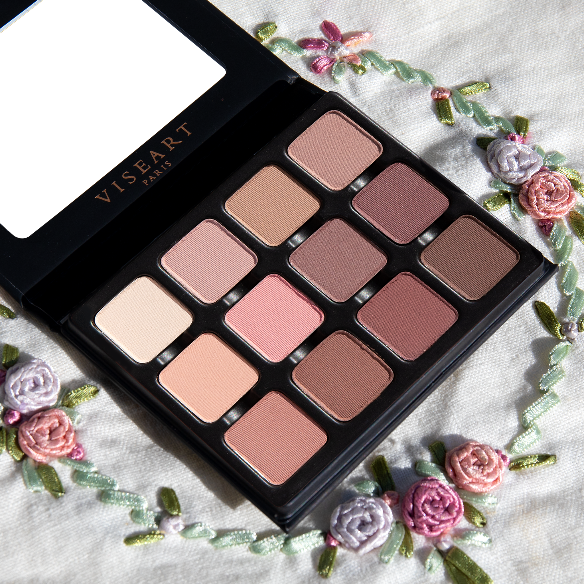 Paris Cherubine Mattes palette close-up texture detail matte pans clean