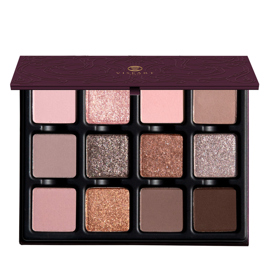  Lilas Lumière Étendu palette featuring radiant champagne, soft mauve, silver taupe, lavender shimmer, ballet pink