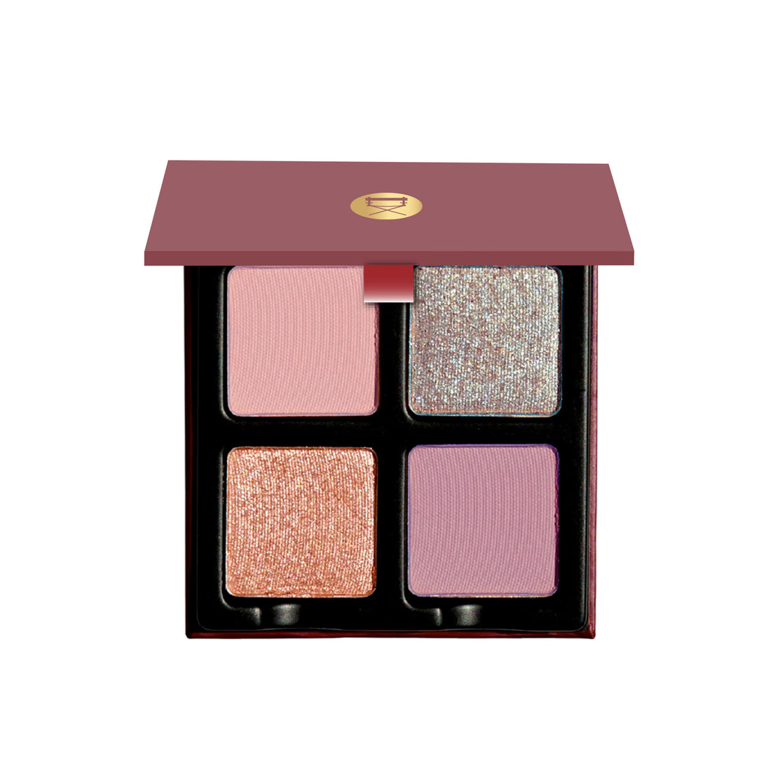 Open Petits Fours Lilas palette with soft lilac, mauve, and pink-toned eyeshadows in shimmer and matte finishes.