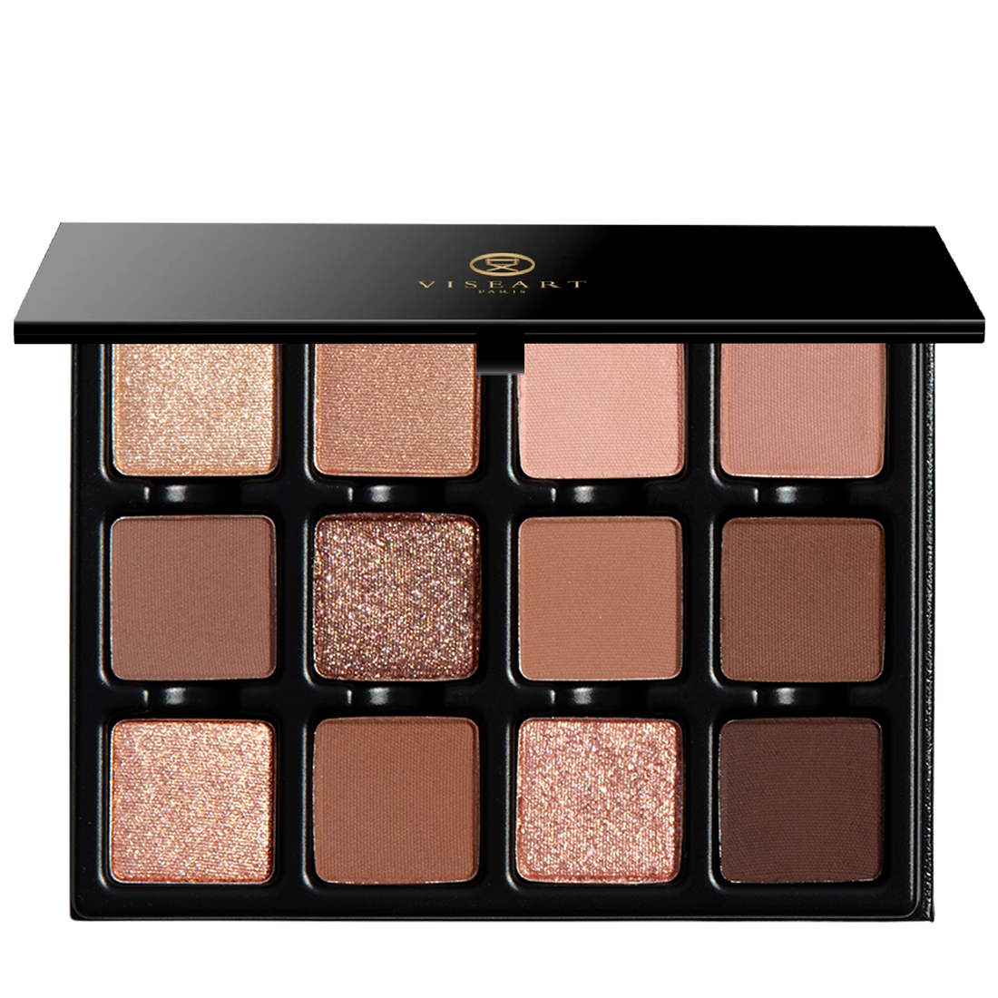 Praline Dulce Étendu eyeshadow palette, twelve brown, amber, cream, caramel shades
