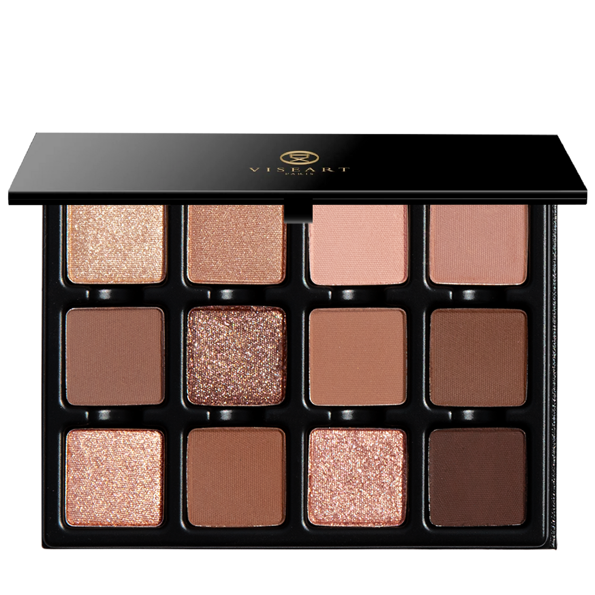 Praline Dulce Étendu eyeshadow palette, twelve brown, amber, cream, caramel shades
