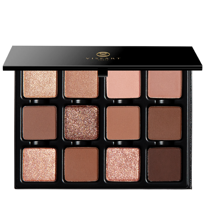 Praline Dulce Étendu eyeshadow palette, twelve brown, amber, cream, caramel shades
