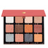 Open Petites Shimmers Sultry Muse 12-pan palette displaying 12 pressed powders in a range of warm brown, rose, copper, and silver shades in satin, metallic, and shimmer finishes.