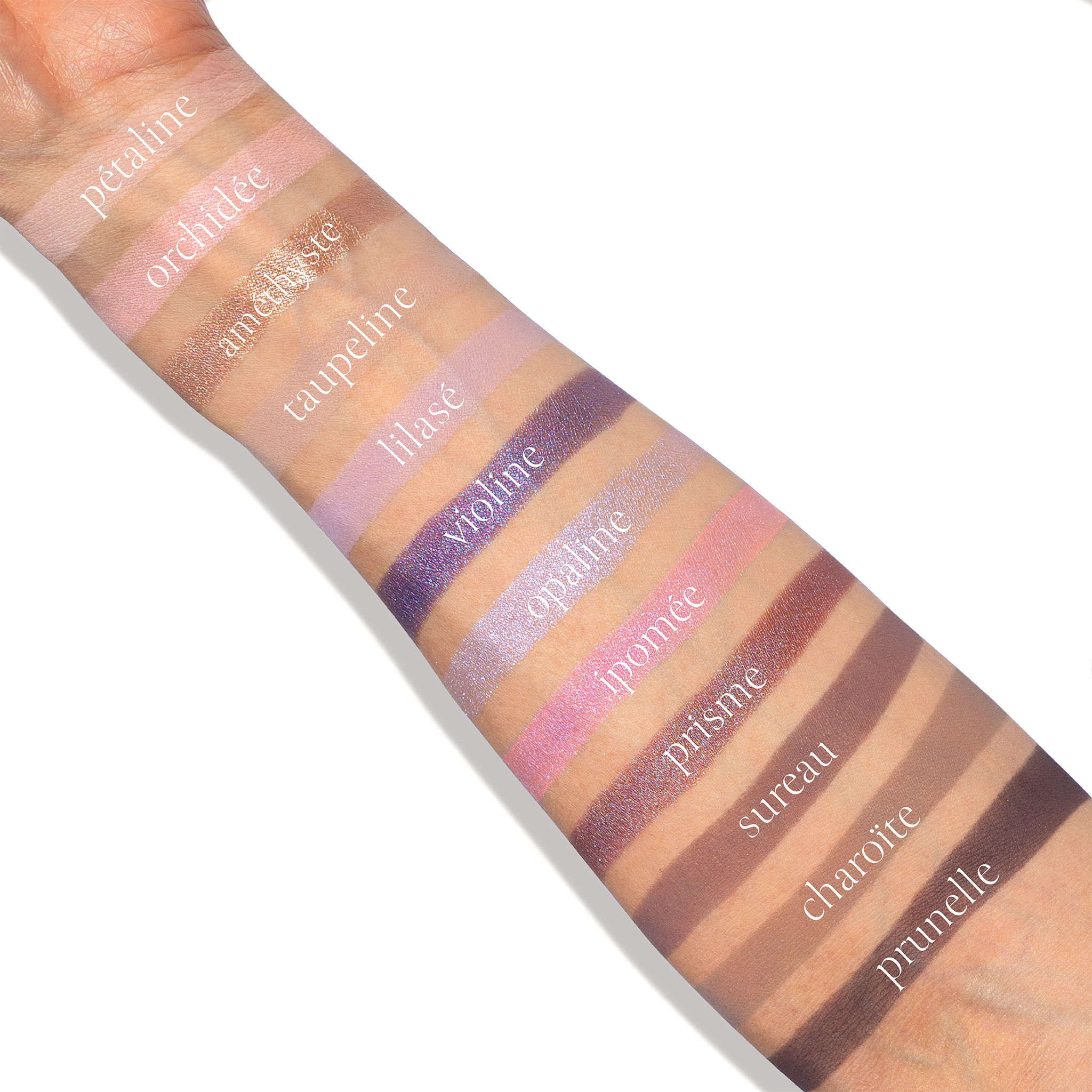 Violette Lumière Étendu eyeshadow swatches violet lilac mauve duochrome shades
