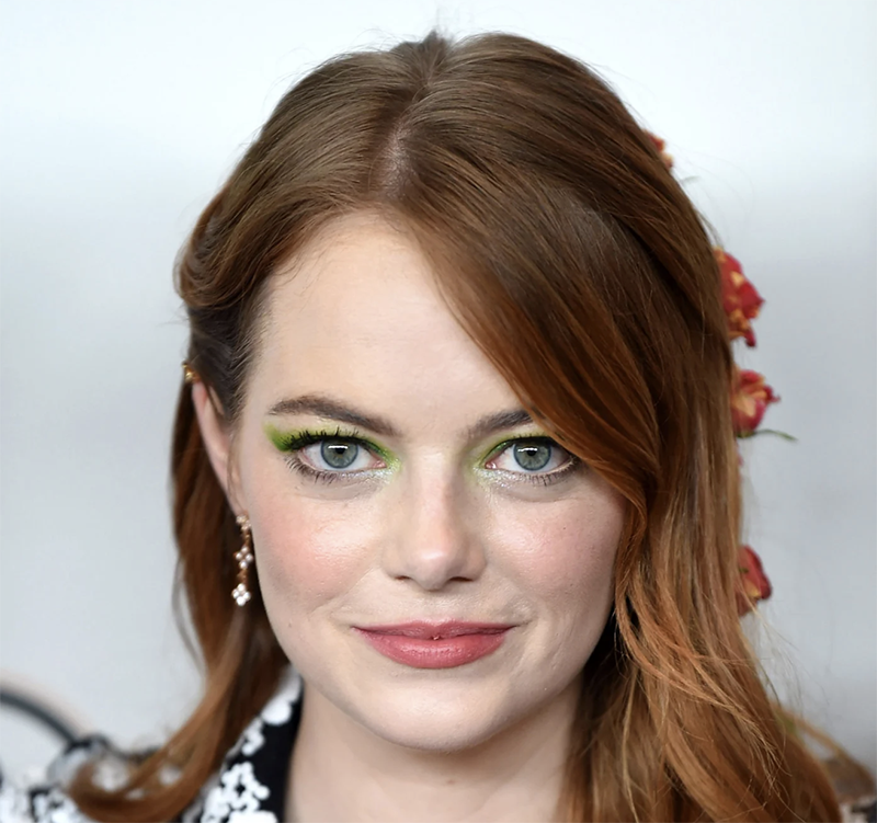 Emma Stone for US Magazine. Lime Green Makeup Looks